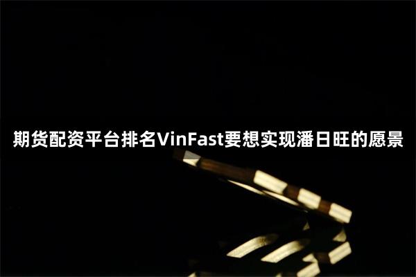 期货配资平台排名VinFast要想实现潘日旺的愿景