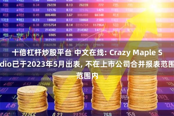 十倍杠杆炒股平台 中文在线: Crazy Maple Studio已于2023年5月出表, 不在上市公司合并报表范围内