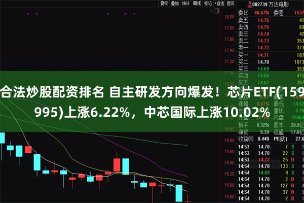 合法炒股配资排名 自主研发方向爆发！芯片ETF(159995)上涨6.22%，中芯国际上涨10.02%